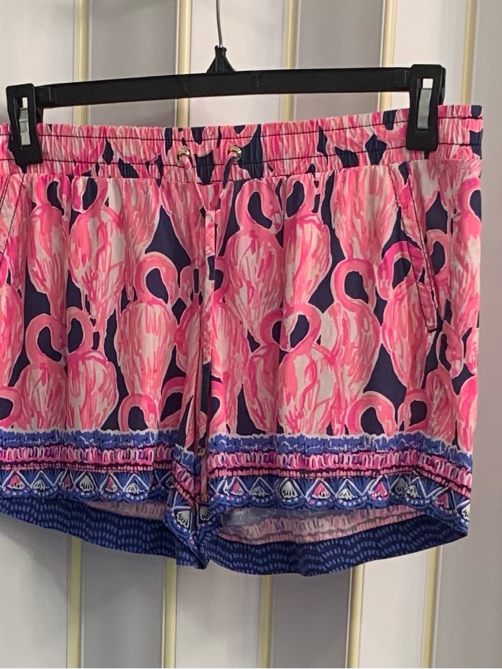 Lilly Pulitzer Katia High Tide Via Amor Flamingo Shorts